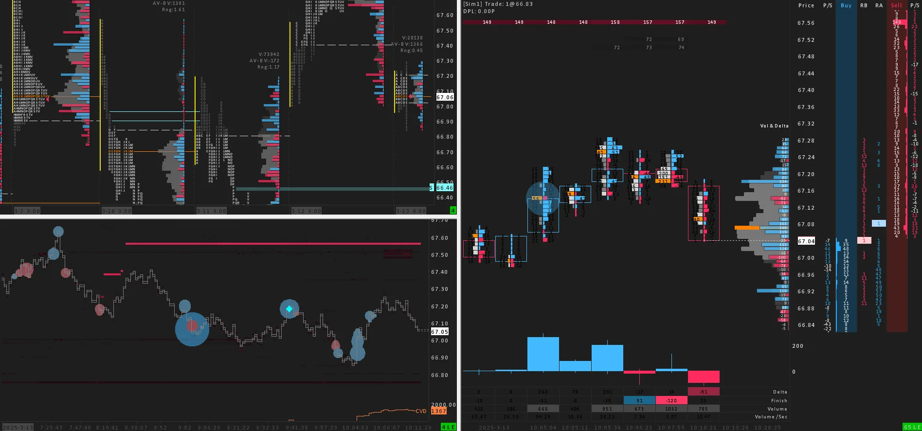 Orderflow Suite with TPO, Footprint, DOM and Heatmap